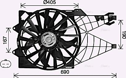 Ava Quality Cooling FT7614 - Вентилятор, охолодження двигуна autocars.com.ua