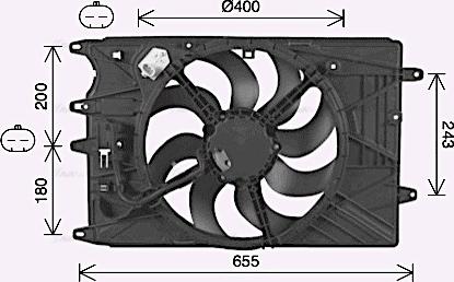 Ava Quality Cooling FT7615 - Вентилятор, охолодження двигуна autocars.com.ua