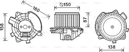 Ava Quality Cooling FT8409 - Вентилятор салону autocars.com.ua