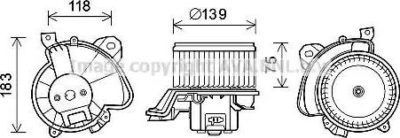 Ava Quality Cooling FT8432 - Електродвигун, вентиляція салону autocars.com.ua