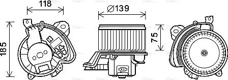 Ava Quality Cooling FT8433 - Вентилятор салону autocars.com.ua