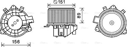 Ava Quality Cooling FT8439 - Вентилятор салону autocars.com.ua