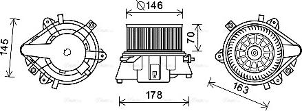 AVA FT8451 - Вентилятор салону autocars.com.ua