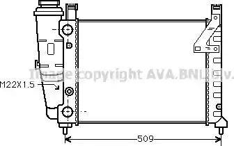 Ava Quality Cooling FTA2040 - Радіатор, охолодження двигуна autocars.com.ua