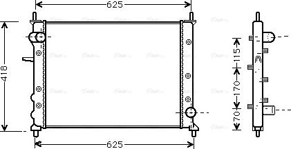 Ava Quality Cooling FTA2227 - Радіатор, охолодження двигуна autocars.com.ua