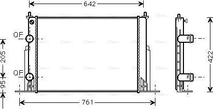 Ava Quality Cooling FTA2244 - Радіатор, охолодження двигуна autocars.com.ua