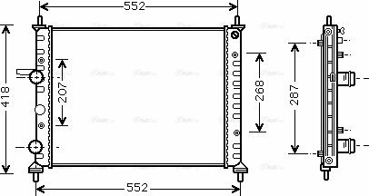 Ava Quality Cooling FTA2249 - Радіатор, охолодження двигуна autocars.com.ua