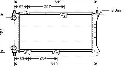 Ava Quality Cooling FTA2258 - Радіатор, охолодження двигуна autocars.com.ua