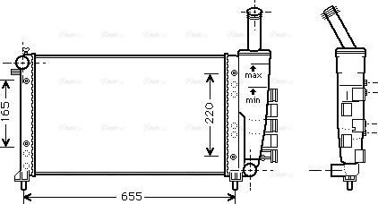 Ava Quality Cooling FTA2275 - Радіатор, охолодження двигуна autocars.com.ua