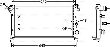 Ava Quality Cooling FTA2292 - Радіатор, охолодження двигуна autocars.com.ua