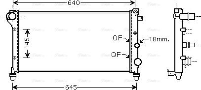 Ava Quality Cooling FTA2295 - Радиатор, охлаждение двигателя avtokuzovplus.com.ua