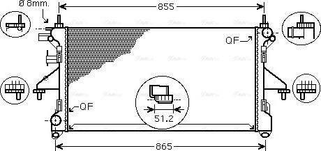 Ava Quality Cooling FTA2399 - Радіатор, охолодження двигуна autocars.com.ua