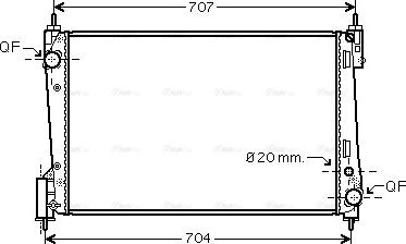 Ava Quality Cooling FTA2400 - Радіатор, охолодження двигуна autocars.com.ua