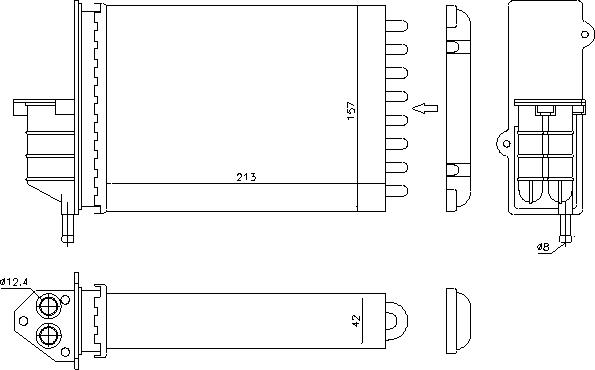 Ava Quality Cooling FTA6259 - Теплообмінник, опалення салону autocars.com.ua