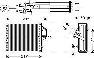 Ava Quality Cooling FTA6350 - Теплообменник, отопление салона avtokuzovplus.com.ua