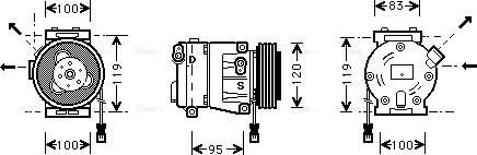 Ava Quality Cooling FTAK050 - Компресор, кондиціонер autocars.com.ua