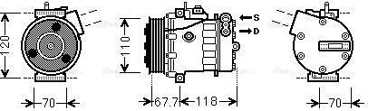 Ava Quality Cooling FTAK384 - Компресор, кондиціонер autocars.com.ua