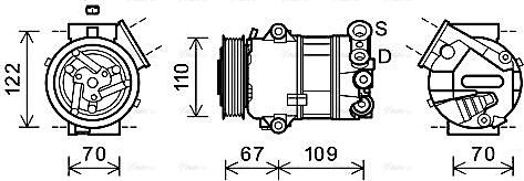 Ava Quality Cooling FTAK408 - Компресор, кондиціонер autocars.com.ua