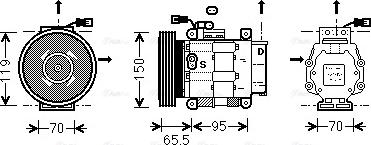 Ava Quality Cooling FT K031 - Компресор, кондиціонер autocars.com.ua