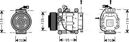 Ava Quality Cooling FT K042 - Компресор, кондиціонер autocars.com.ua