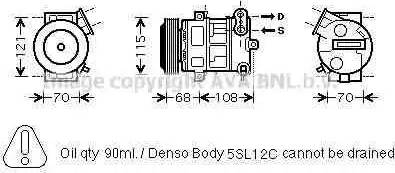 Ava Quality Cooling FT K332 - Компресор, кондиціонер autocars.com.ua