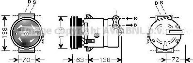 Ava Quality Cooling FT K334 - Компрессор кондиционера avtokuzovplus.com.ua