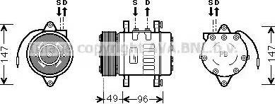 Ava Quality Cooling FT K365 - Компресор, кондиціонер autocars.com.ua