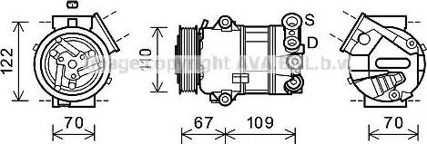 Ava Quality Cooling FTK408 - Компресор, кондиціонер autocars.com.ua