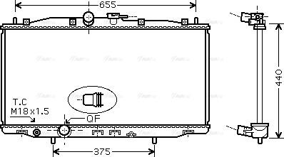 Ava Quality Cooling HD 2170 - Радіатор, охолодження двигуна autocars.com.ua