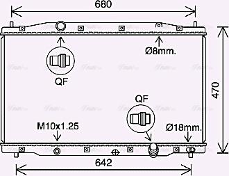 Ava Quality Cooling HD2315 - Радіатор, охолодження двигуна autocars.com.ua