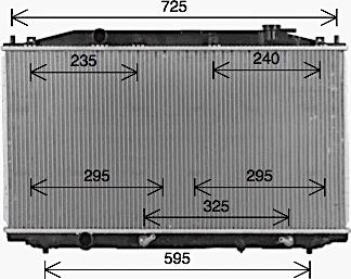 Ava Quality Cooling HD2324 - Радіатор, охолодження двигуна autocars.com.ua