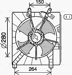AVA HD7539 - Вентилятор, охолодження двигуна autocars.com.ua