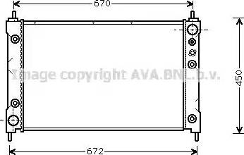 Ava Quality Cooling HDA2037 - Радіатор, охолодження двигуна autocars.com.ua