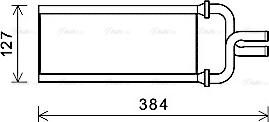 AVA HDA6292 - Теплообмінник, опалення салону autocars.com.ua