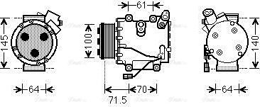 Ava Quality Cooling HDAK235 - Компрессор кондиционера autodnr.net