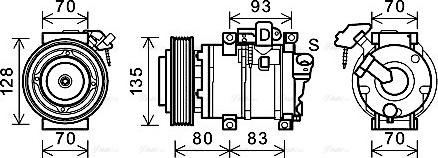 Ava Quality Cooling HDAK283 - Компресор, кондиціонер autocars.com.ua