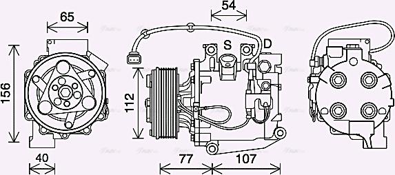 Ava Quality Cooling HDAK311 - Компресор, кондиціонер autocars.com.ua