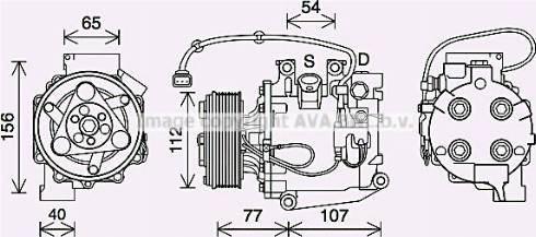 Ava Quality Cooling HDK311 - Компресор, кондиціонер autocars.com.ua