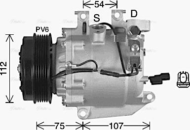 Ava Quality Cooling HDAK332 - Компресор, кондиціонер autocars.com.ua