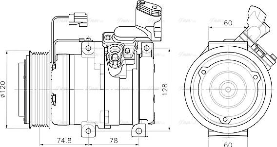 Ava Quality Cooling HDAK340 - Компресор, кондиціонер autocars.com.ua