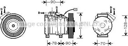 Ava Quality Cooling HD K167 - Компресор, кондиціонер autocars.com.ua