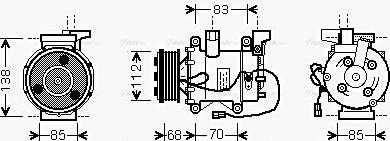 Ava Quality Cooling HD K207 - Компресор, кондиціонер autocars.com.ua