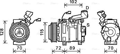 Ava Quality Cooling HDK270 - Компрессор кондиционера autodnr.net