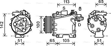 Ava Quality Cooling HDK278 - Компрессор кондиционера avtokuzovplus.com.ua