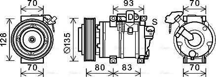 Ava Quality Cooling HDK283 - Компресор, кондиціонер autocars.com.ua