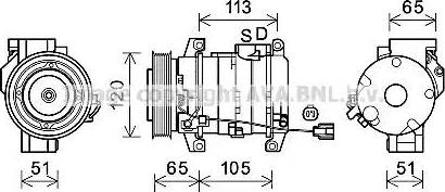 Ava Quality Cooling HDK289 - Компрессор кондиционера autodnr.net