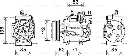 Ava Quality Cooling HDK302 - Компрессор кондиционера autodnr.net