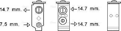 Ava Quality Cooling HY1385 - Расширительный клапан, кондиционер avtokuzovplus.com.ua