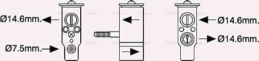 Ava Quality Cooling HY1458 - Розширювальний клапан, кондиціонер autocars.com.ua