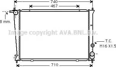 Ava Quality Cooling HY 2049 - Радіатор, охолодження двигуна autocars.com.ua